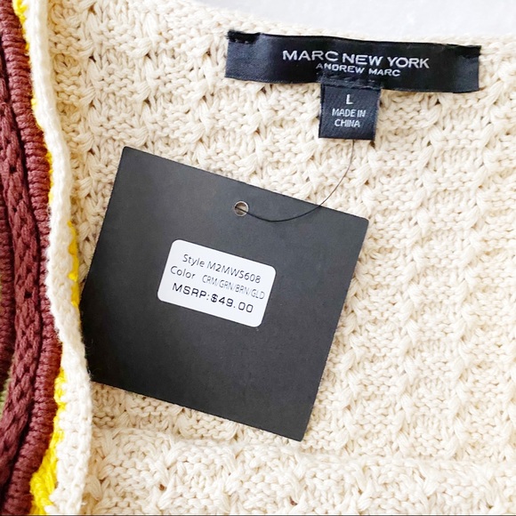 NWT Marc New York Crocheted Boho Cropped Tank Top - Picture 4 of 8